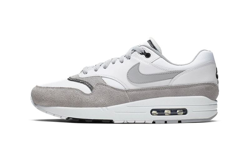 nike air max 1 sneakers monochrome wolf grey white