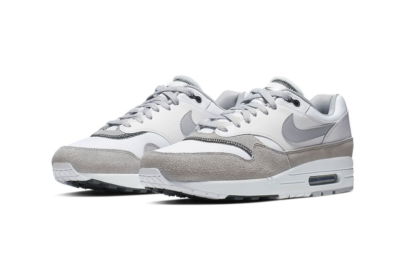 nike air max 1 sneakers monochrome wolf grey white