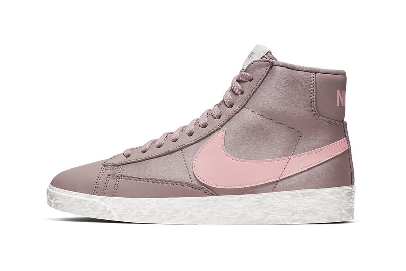 Nike Blazer Mid Premium Pumice Echo Dusky Pink Satin Sneakers Trainers