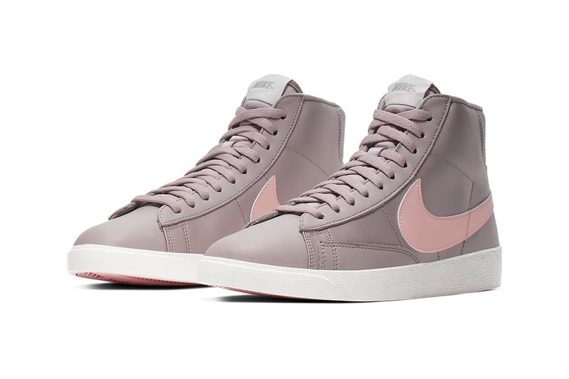 Nike Blazer Mid Premium Pumice Echo Dusky Pink Satin Sneakers Trainers