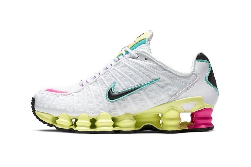 nike shox tl womens sneakers summer luminous green yellow pink purple 