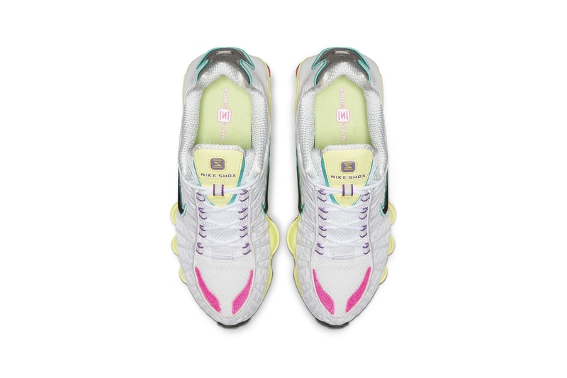 nike shox tl womens sneakers summer luminous green yellow pink purple 