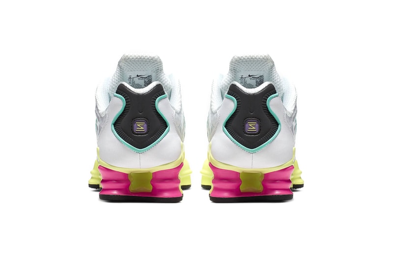 nike shox tl womens sneakers summer luminous green yellow pink purple 