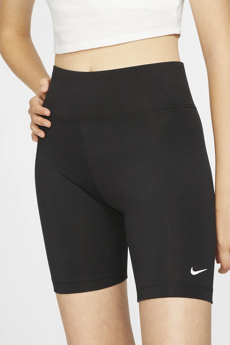 nike womens bike shorts sportswear fitness workout black grey leg a see