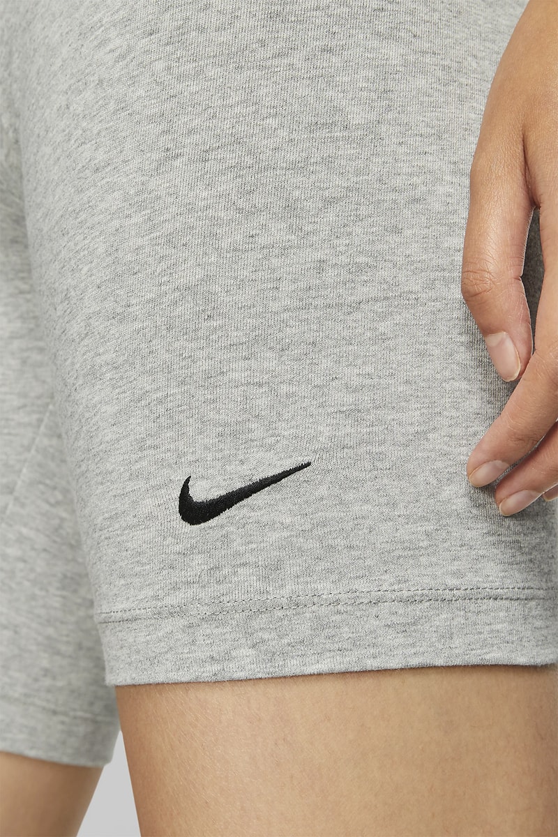 nike womens bike shorts sportswear fitness workout black grey leg a see