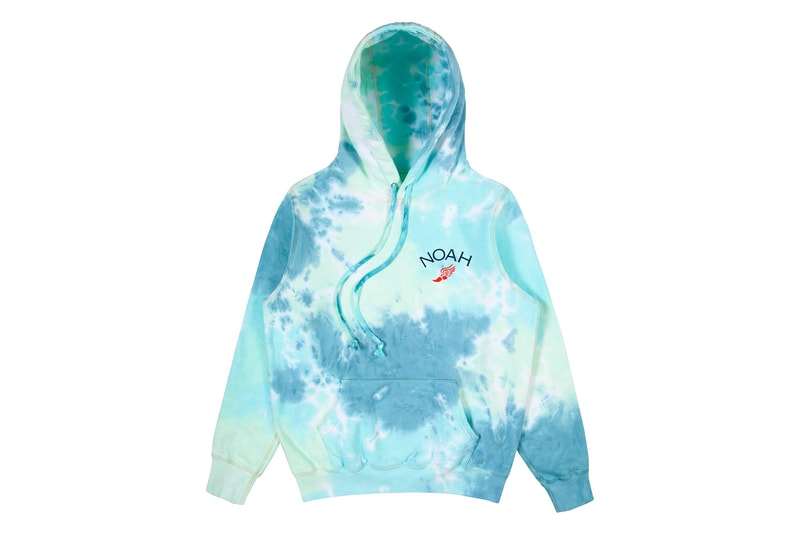 noah blue green tie dye sun hoodie