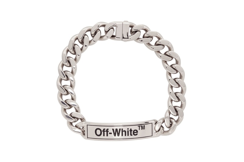 off-white jewelry chain silver necklace