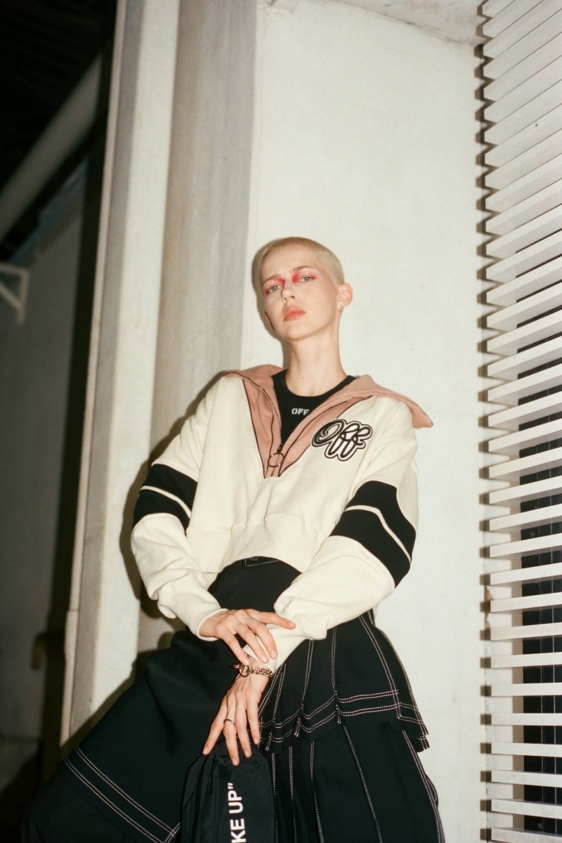 Off-White™ Fall/Winter 2019 Collection Editorial HBX HBXWM Virgil Abloh Sneakers Bags Accessories Logo Print Jackets Apparel 