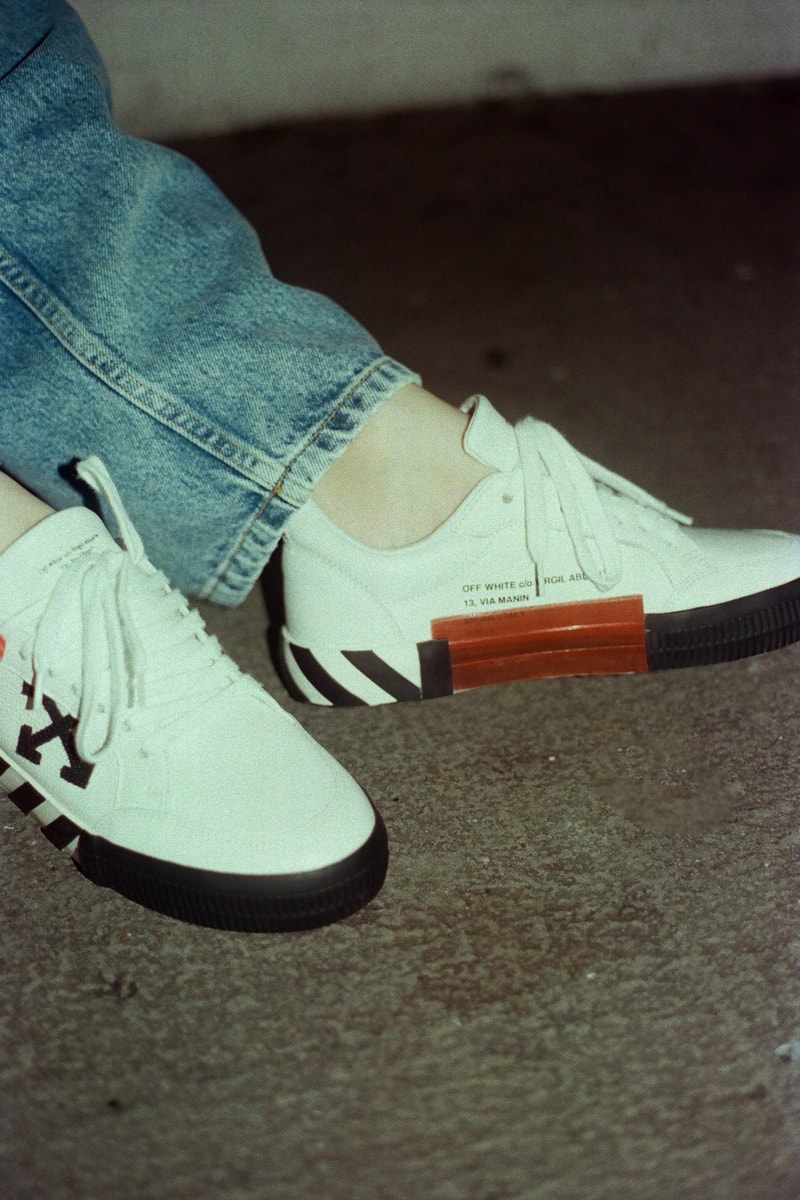 Off-White™ Fall/Winter 2019 Collection Editorial HBX HBXWM Virgil Abloh Sneakers Bags Accessories Logo Print Jackets Apparel 
