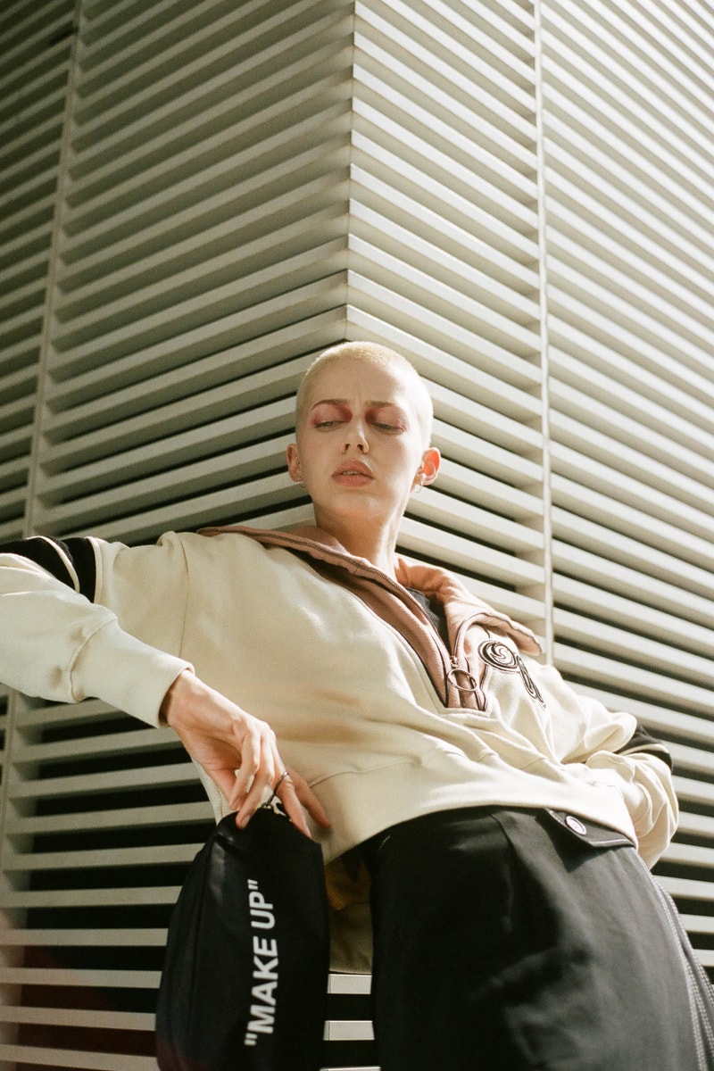 Off-White™ Fall/Winter 2019 Collection Editorial HBX HBXWM Virgil Abloh Sneakers Bags Accessories Logo Print Jackets Apparel 