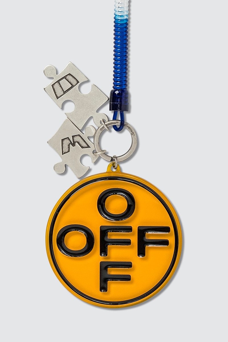 off white industrial y013 bungee keyring keychain