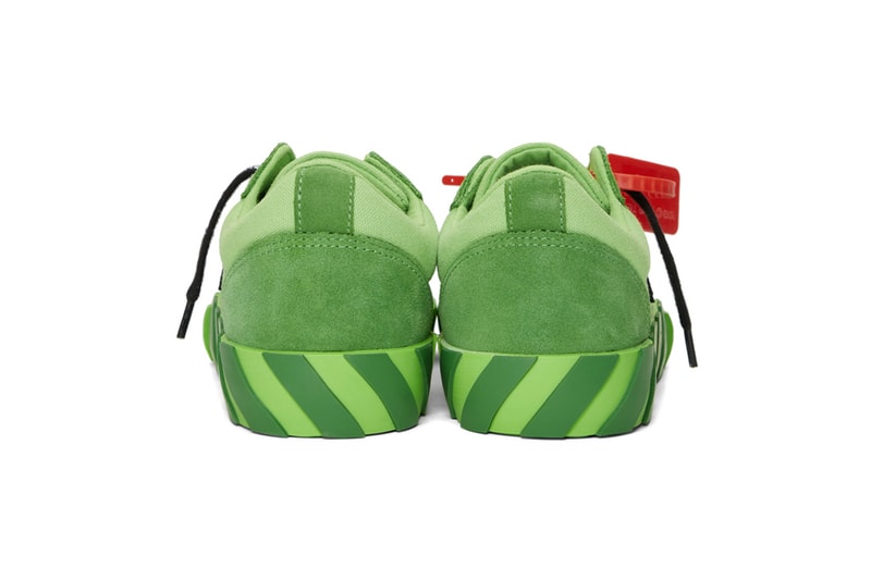Off White Low Vulcanized Sneaker Green