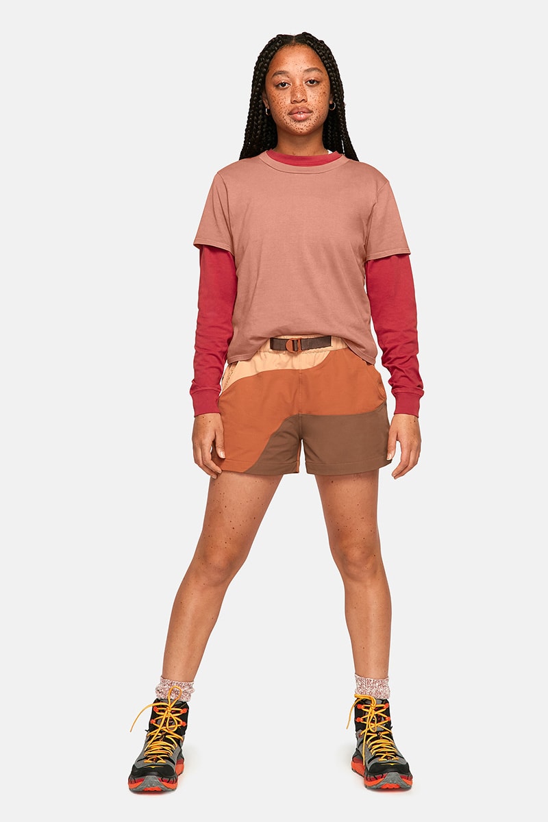 outdoor voices retrek color blacked hike short orange salem mitchell