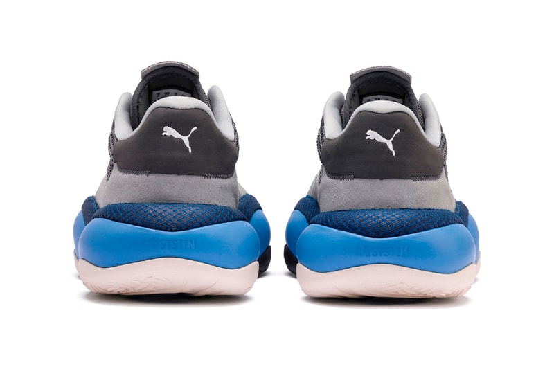 puma alteration blitz castlerock high rise chunky dad sneaker blue grey white