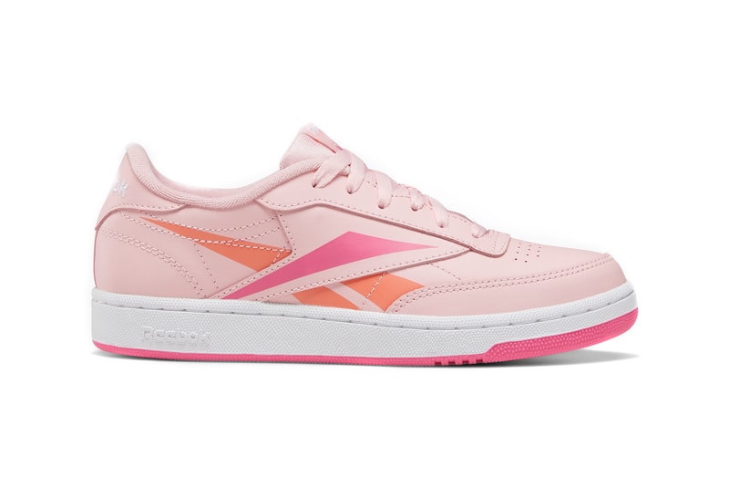 Reebok Club C Oversized Logo Vector Sneaker Overbranded Pink 