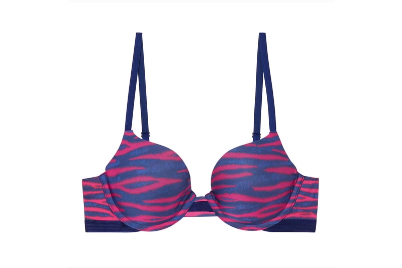 Savage X Fenty T-Shirt Bra Leopard Pink Purple
