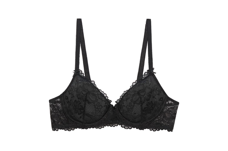 Savage X Fenty Floral Lace Bralette Black