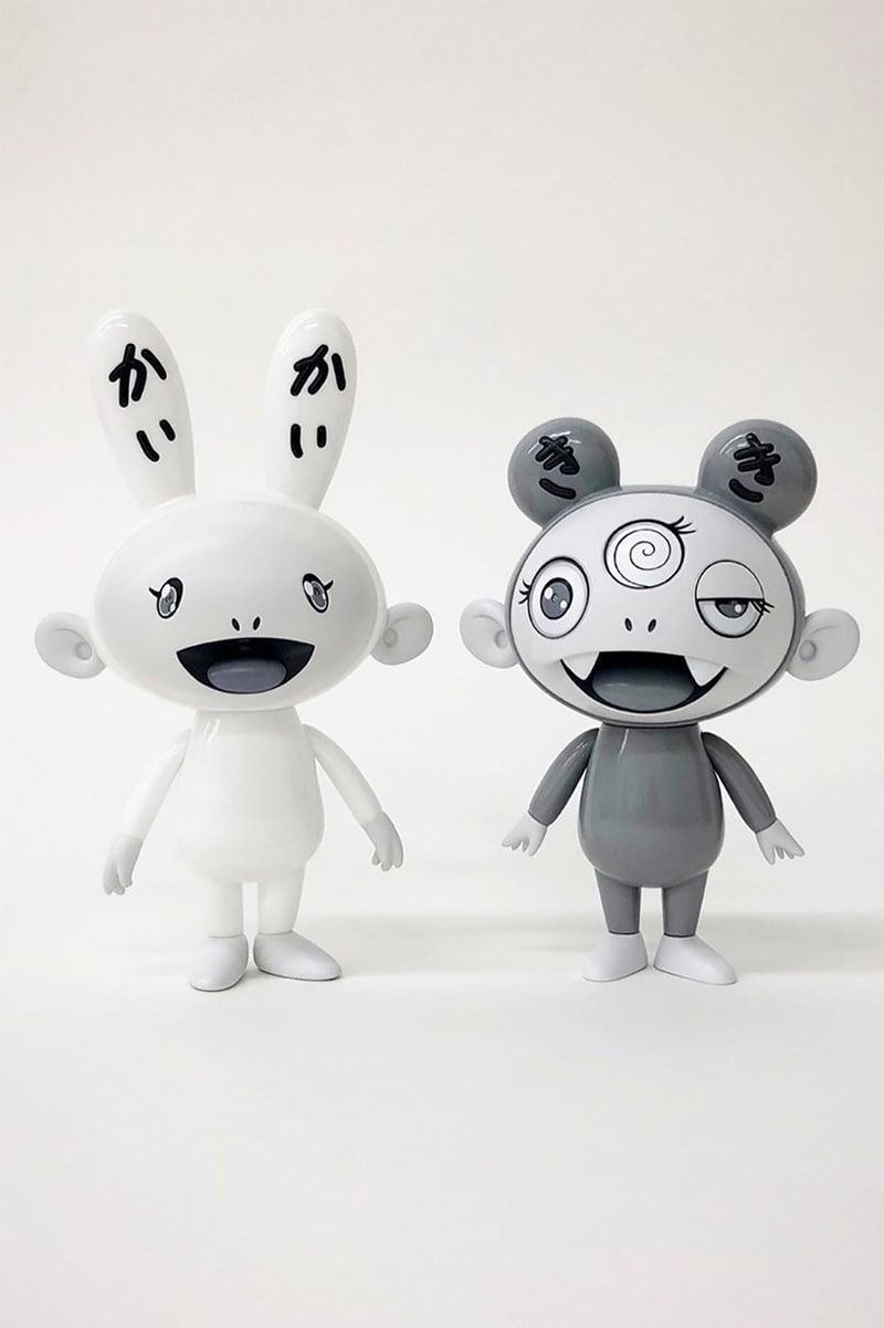 takashi murakami kaikai kiki figures black white vinyl figures art release tokyo japan artist