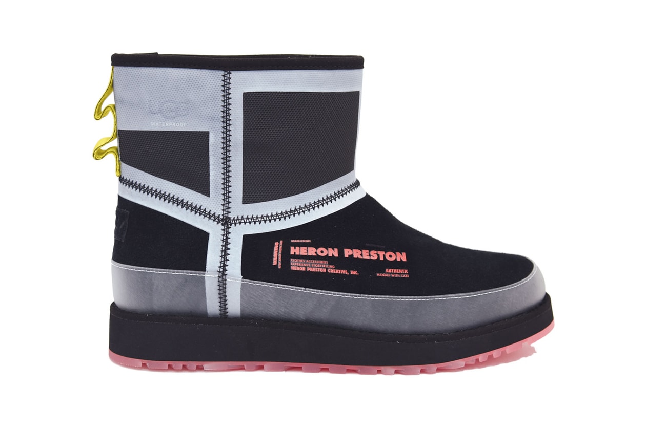 ugg heron preston boots collaboration classic mini tasman slippers