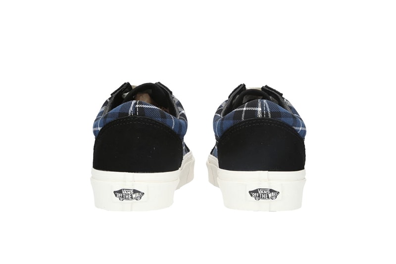 Vans Old Skool Plaid Check Pattern Sneaker Silhouette Trainer Release Blue Black White 
