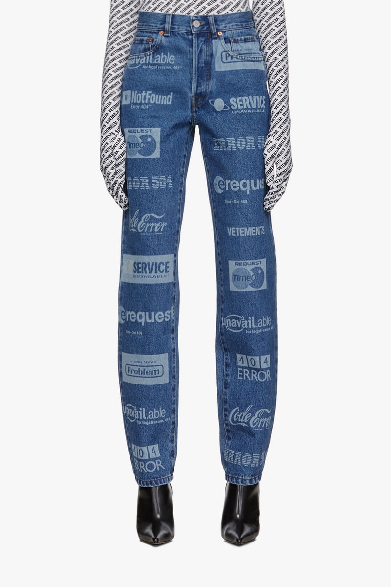 vetements surprise drop release ssense denim jacket bodysuit hoodies teddy bear bag pink demna gvasalia 