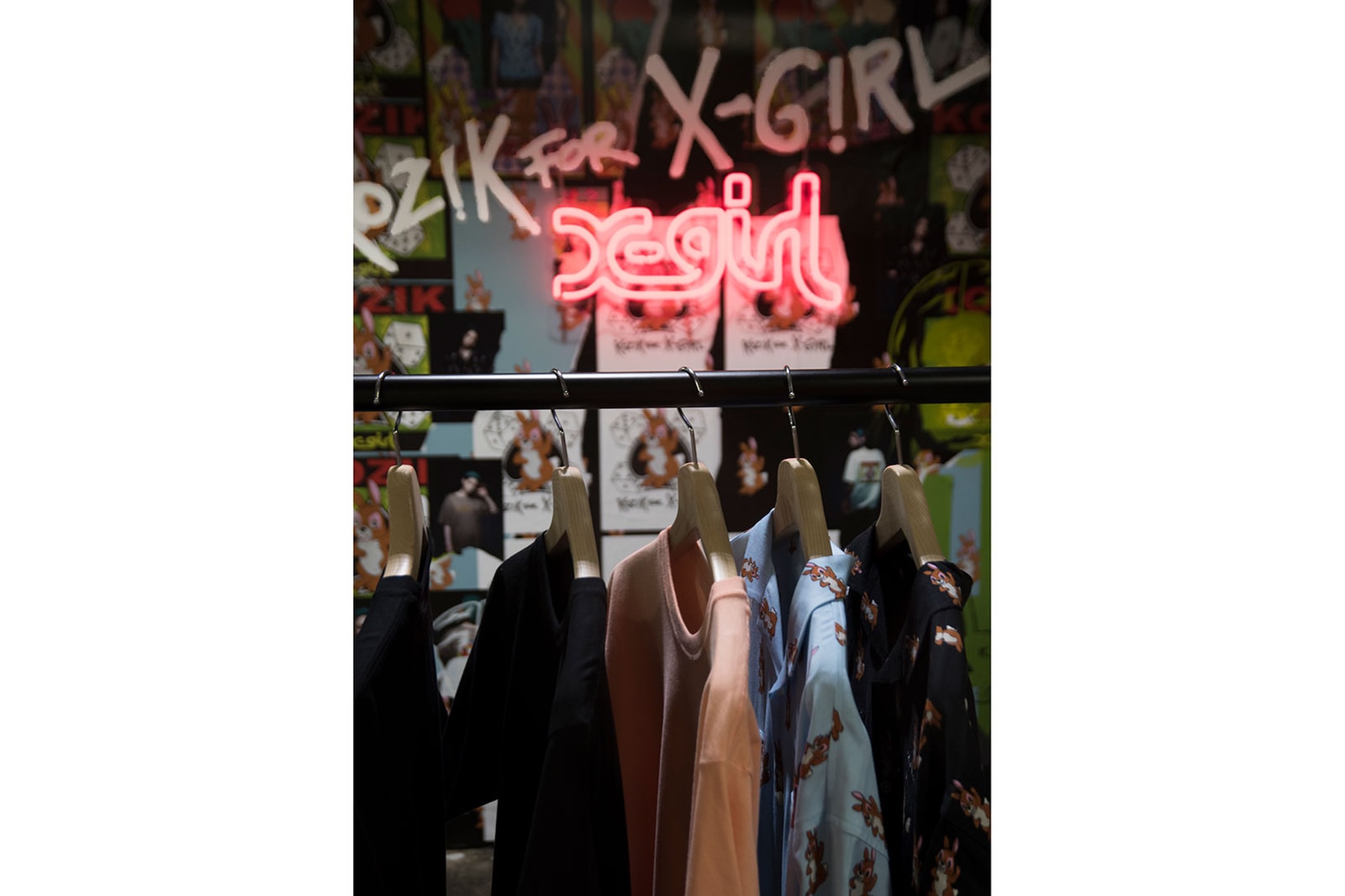 dover street market x-girl london dsml pop-up collaboration t-shirts dresses womens streetwear