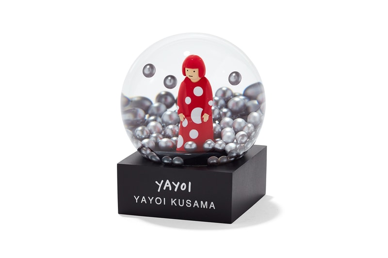 yayoi kusama mini snowglobes yellow pumpkin infinity room red silver narcissus garden art home decor