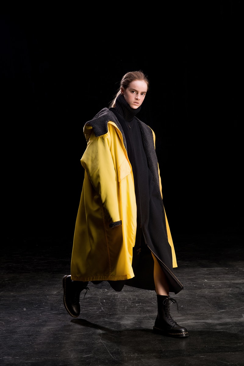 yohji yamamoto y's ys fall winter 2019 lookbook yellow coat