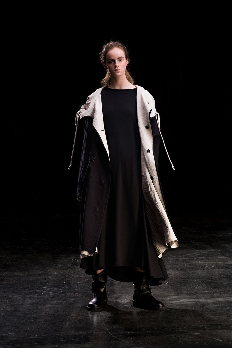 yohji yamamoto y's ys fall winter 2019 lookbook black coat