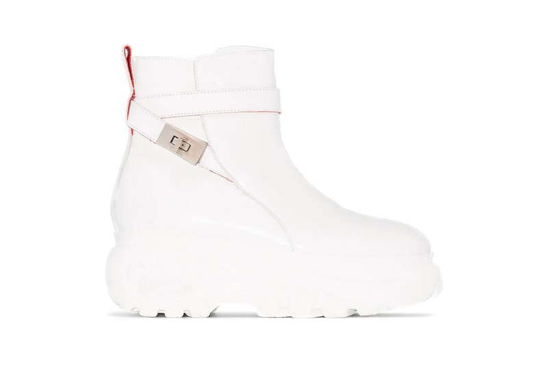 032c buffalo london collaboration ankle boots leather chunky jodhpur 