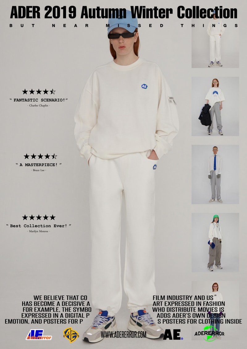 ader error fall winter collection film in fashion outerwear puffer coats jackets sweaters korean streetwear brand