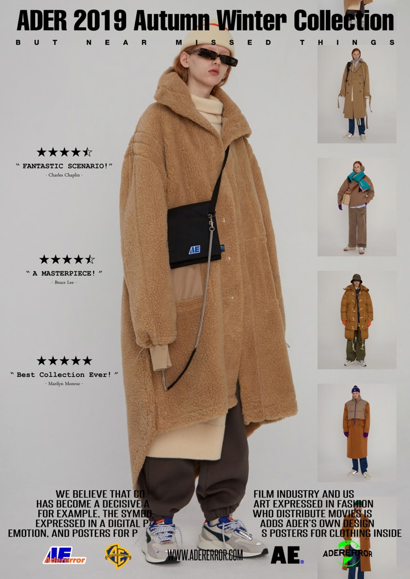 ader error fall winter collection film in fashion outerwear puffer coats jackets sweaters korean streetwear brand