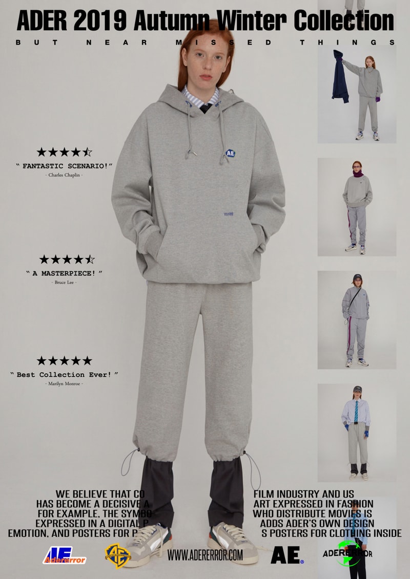 ader error fall winter collection film in fashion outerwear puffer coats jackets sweaters korean streetwear brand