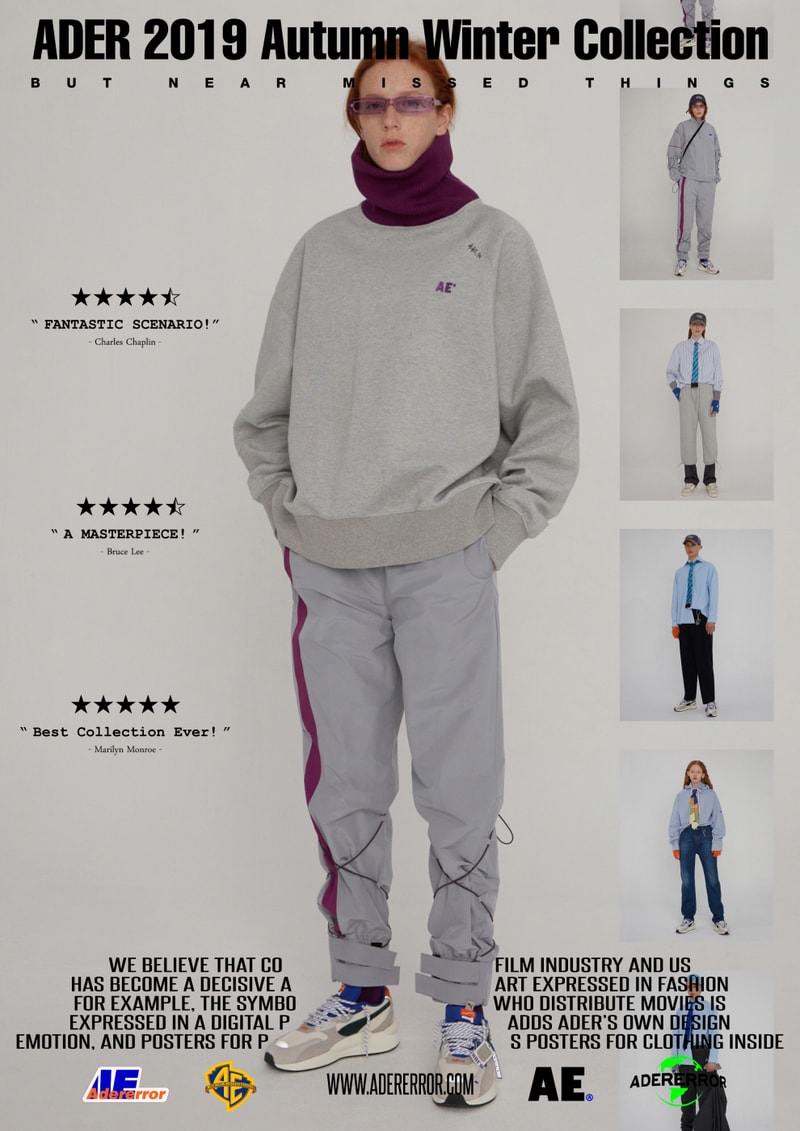 ader error fall winter collection film in fashion outerwear puffer coats jackets sweaters korean streetwear brand