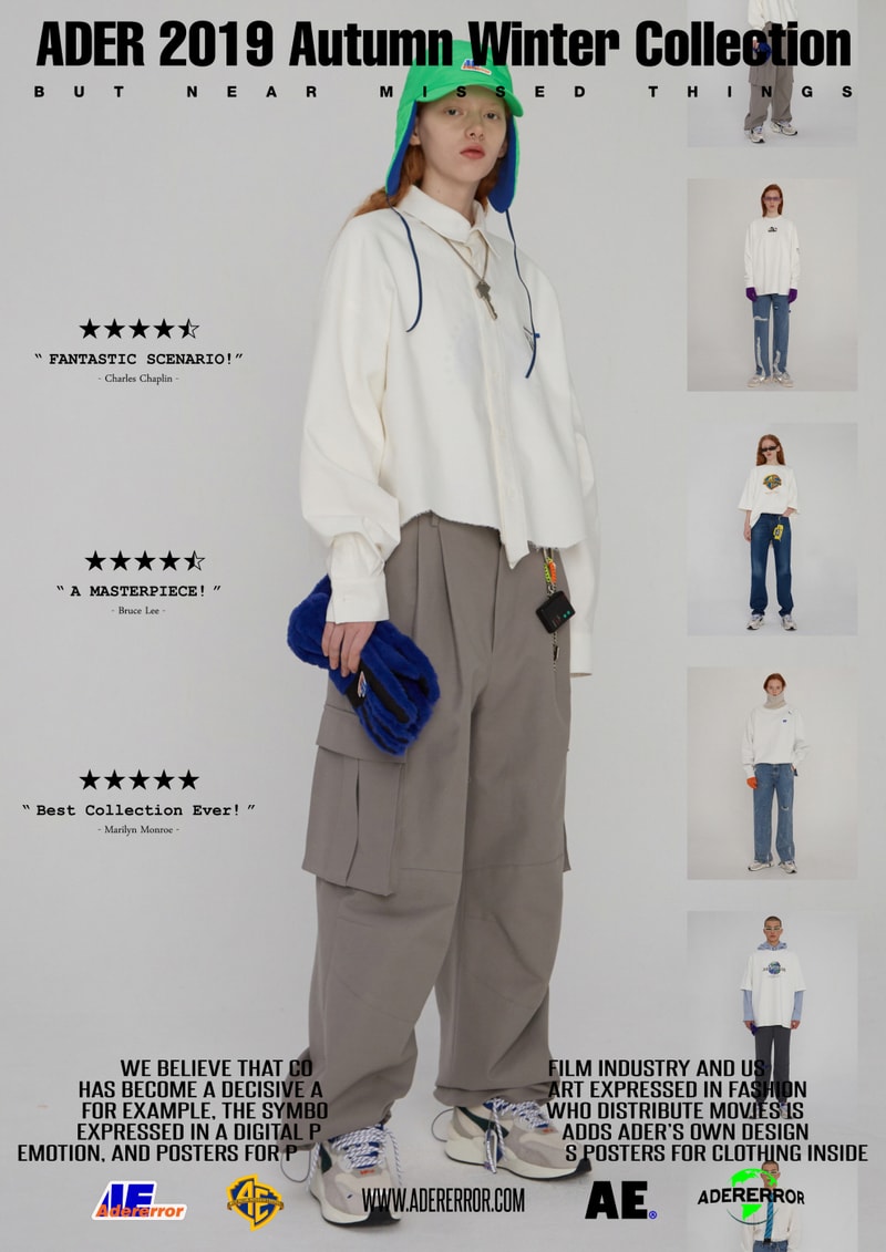 ader error fall winter collection film in fashion outerwear puffer coats jackets sweaters korean streetwear brand