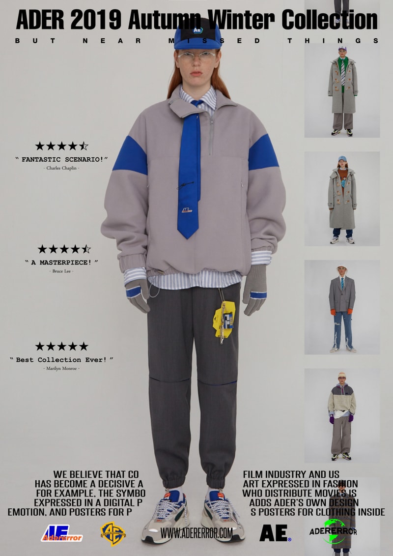ader error fall winter collection film in fashion outerwear puffer coats jackets sweaters korean streetwear brand