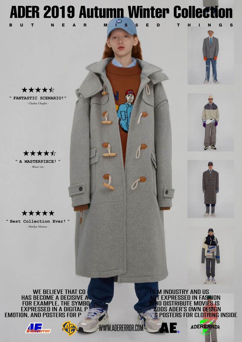 ader error fall winter collection film in fashion outerwear puffer coats jackets sweaters korean streetwear brand