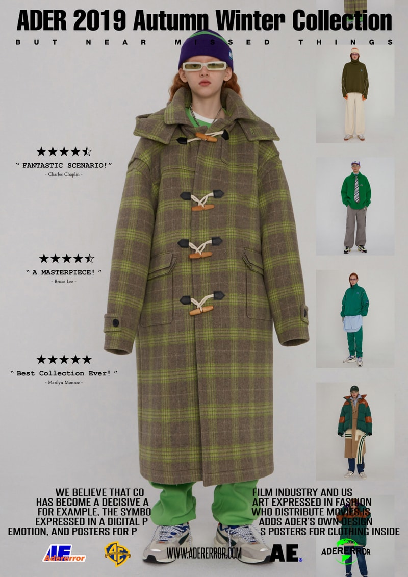 ader error fall winter collection film in fashion outerwear puffer coats jackets sweaters korean streetwear brand