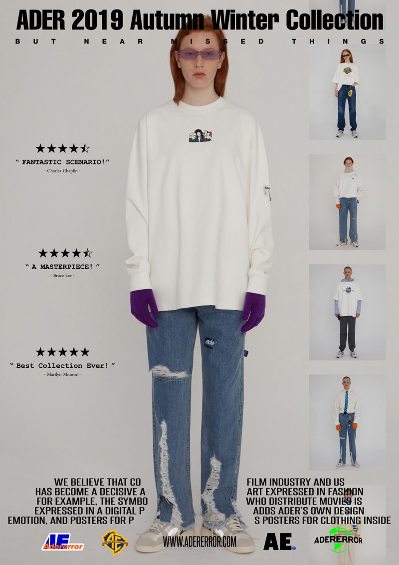 ader error fall winter collection film in fashion outerwear puffer coats jackets sweaters korean streetwear brand