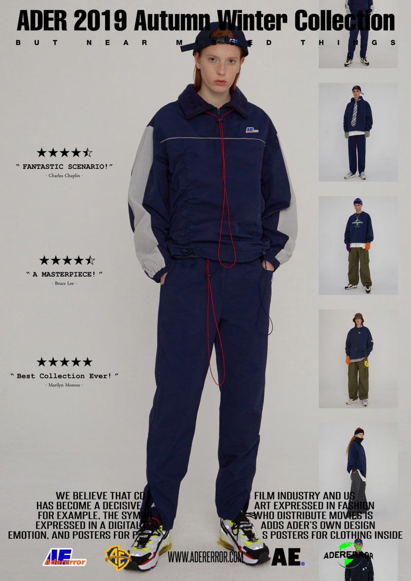 ader error fall winter collection film in fashion outerwear puffer coats jackets sweaters korean streetwear brand