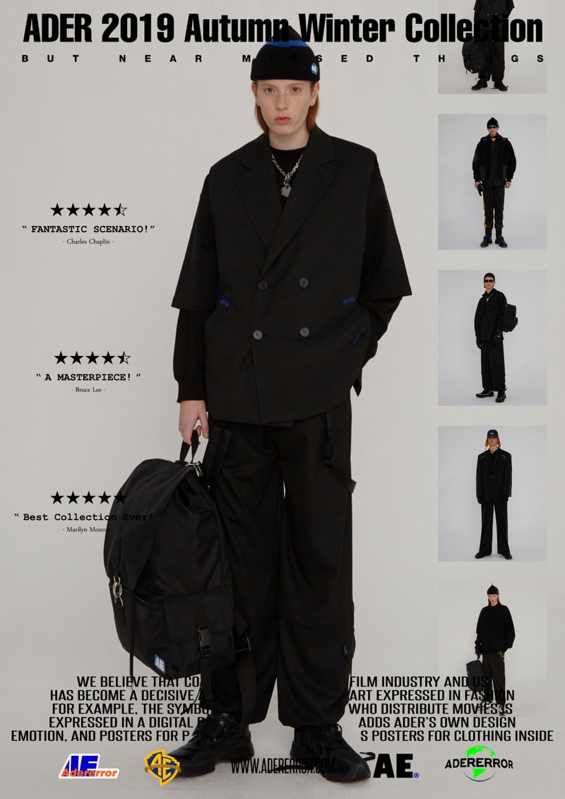 ader error fall winter collection film in fashion outerwear puffer coats jackets sweaters korean streetwear brand
