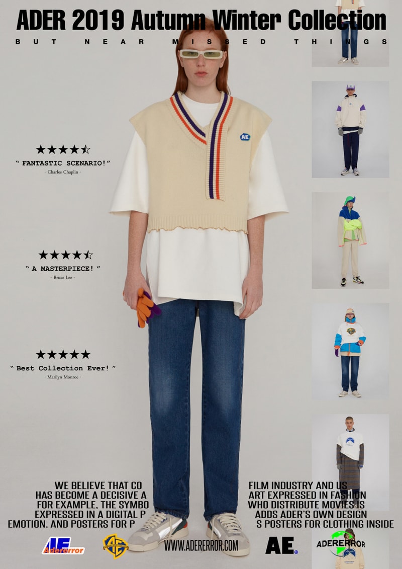 ader error fall winter collection film in fashion outerwear puffer coats jackets sweaters korean streetwear brand