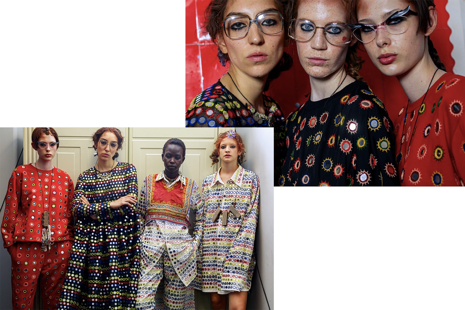 Backstage at ASHISH Spring/Summer 2020 London FW Fashion Week Interview Collection First Look Mirror Inspiration Pieces 