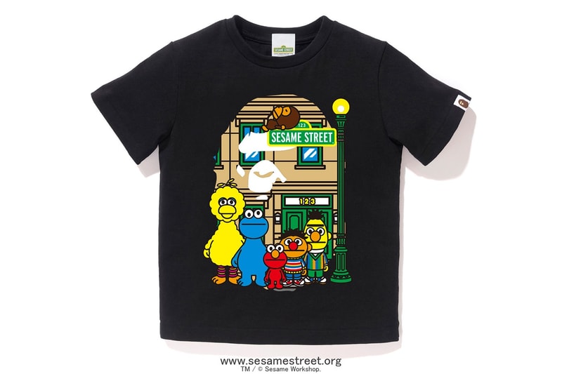 Sesame Street x BAPE Collection Collaboration Release Elmo Cookie Monster Baby Milo Bert Ernie