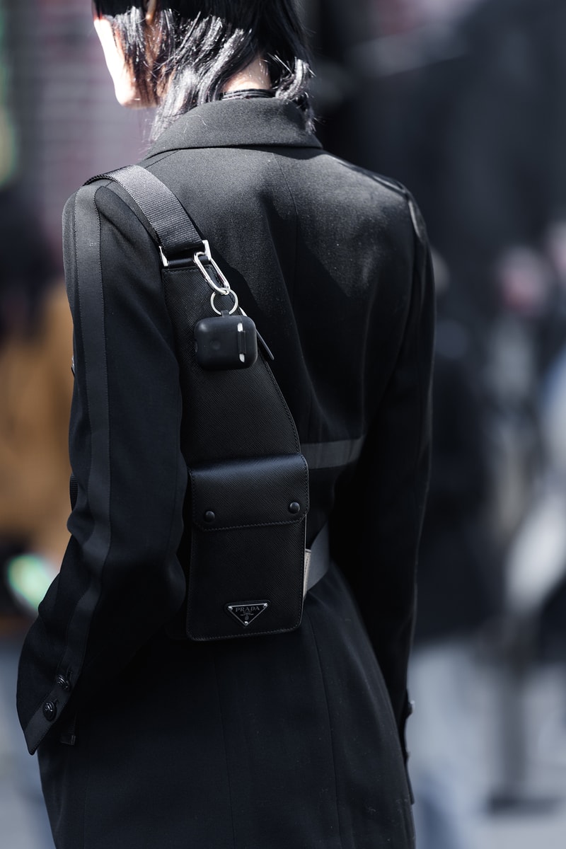 sora choi black fashion korean model outfit prada bag
