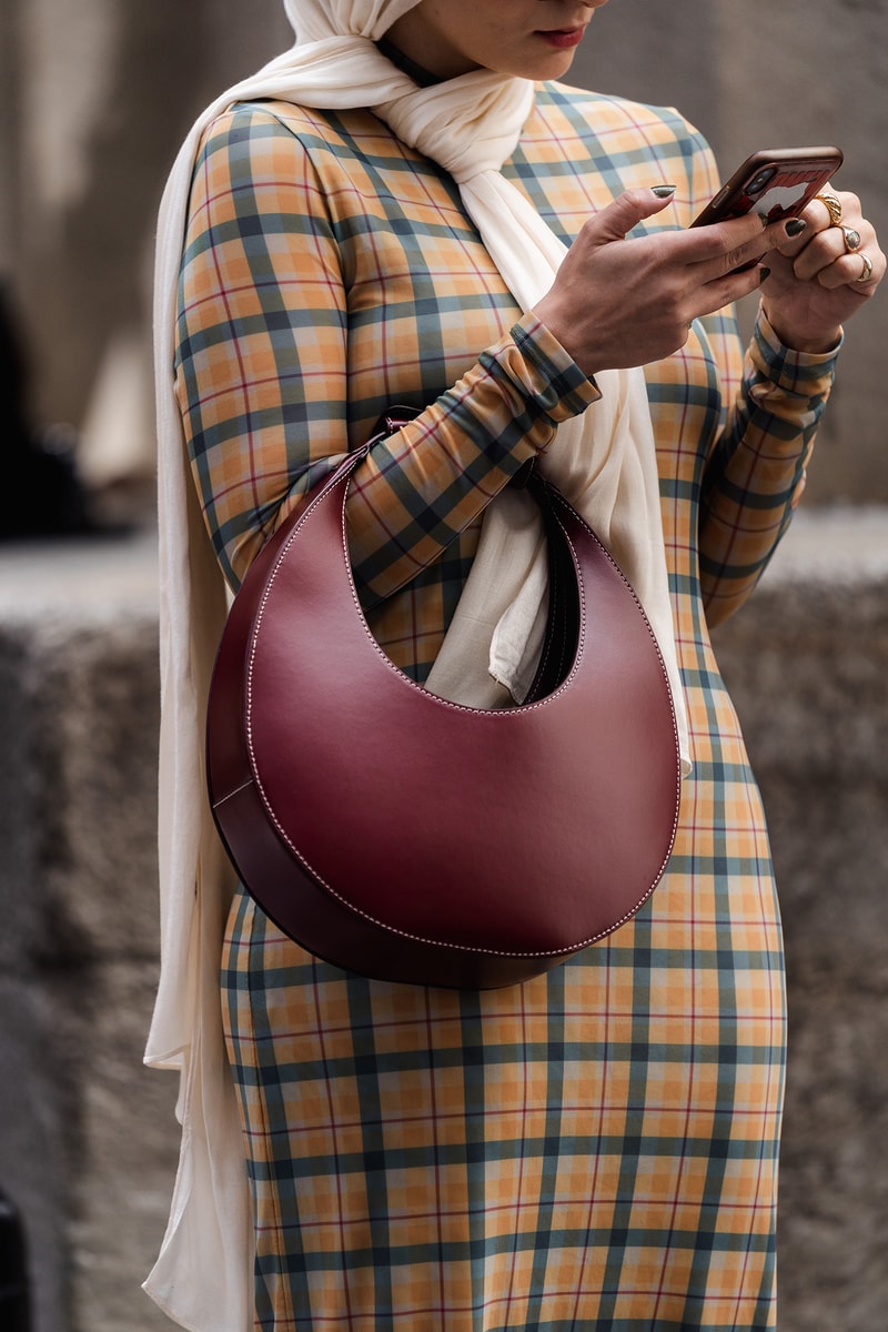 Staud Moon Leather Top Handle Bag