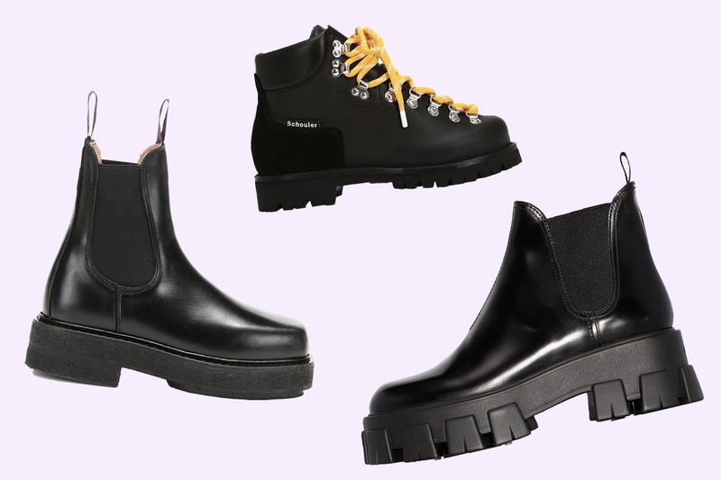 Chunky Black Platform Designer Boots Fall Prada Off White Ganni Eytys 032c Buffalo London Burberry Proenza Schouler Rick Owens