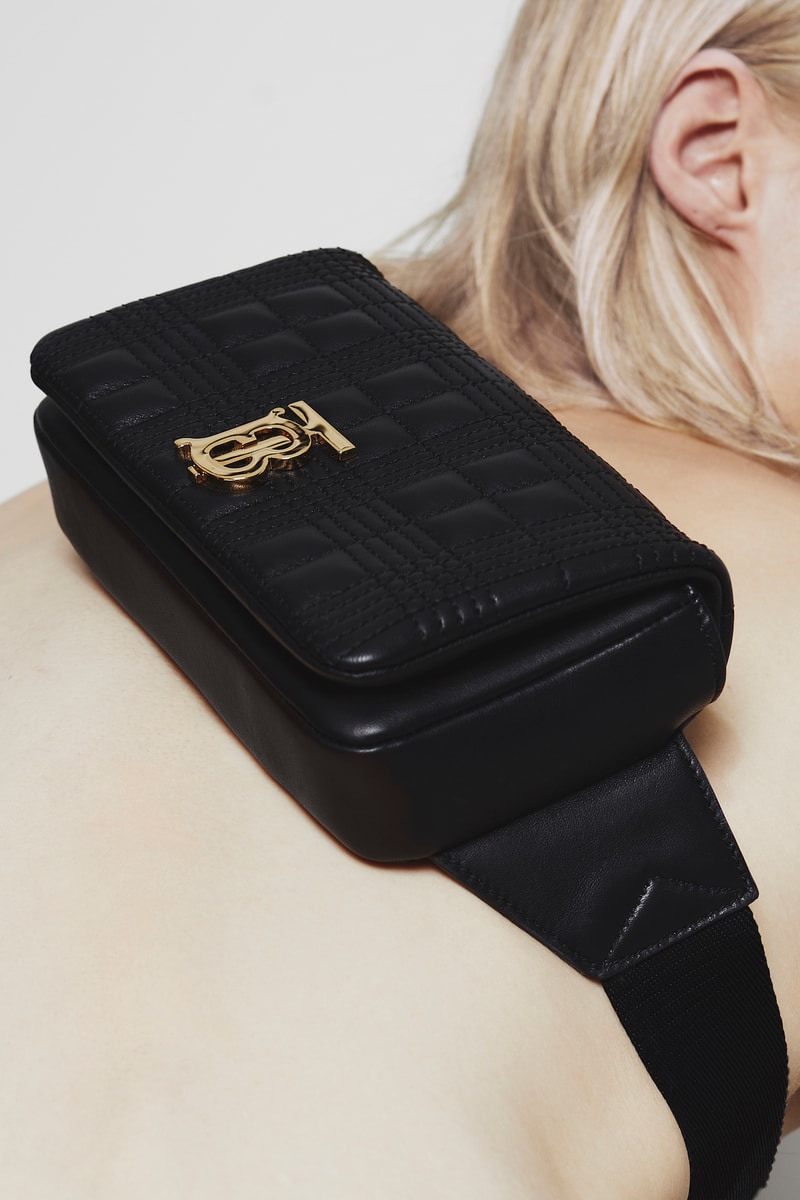 Burberry B Series Lola Quilted Bum Bag Release Thomas Burberry Monogram TB Print Black Luxury Bag Clutch