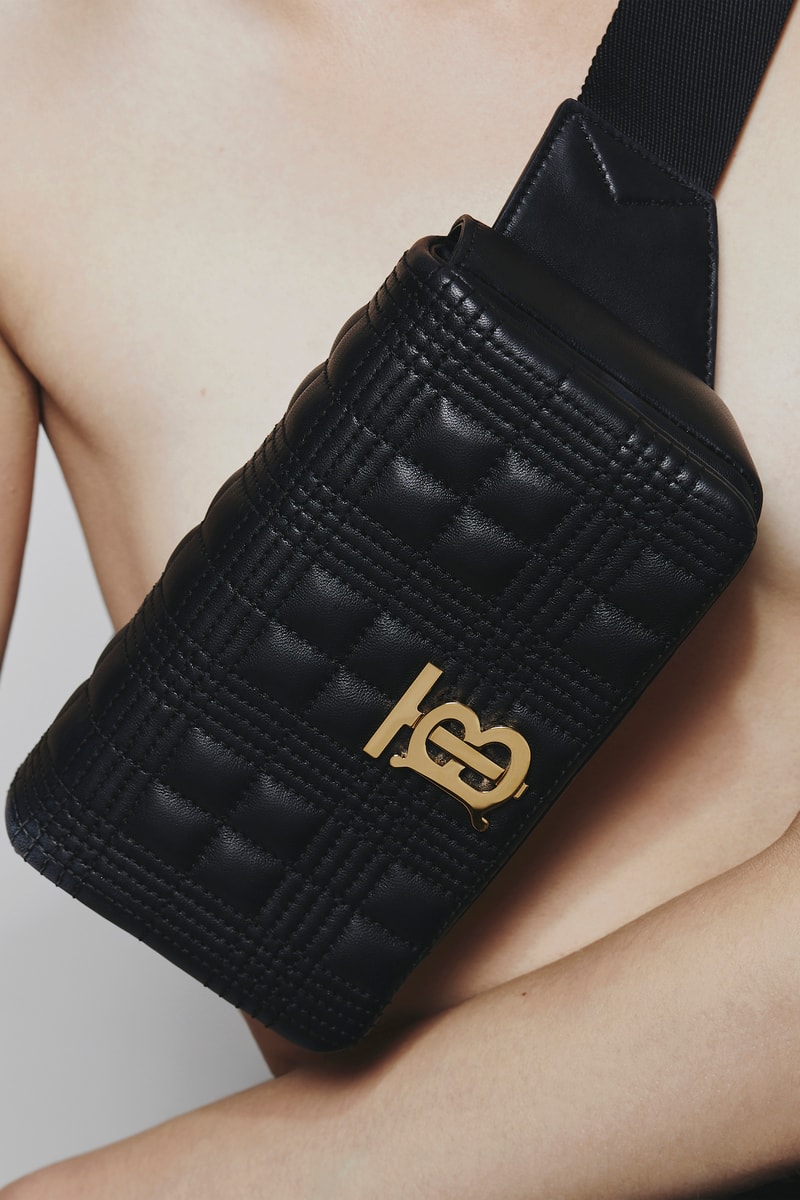 Burberry B Series Lola Quilted Bum Bag Release Thomas Burberry Monogram TB Print Black Luxury Bag Clutch