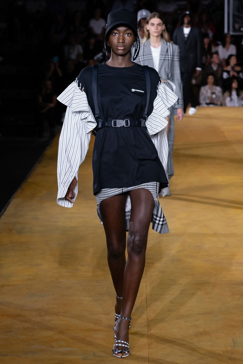 Burberry Riccardo Tisci Spring Summer 2020 London Fashion Week Shirt White Dress Black